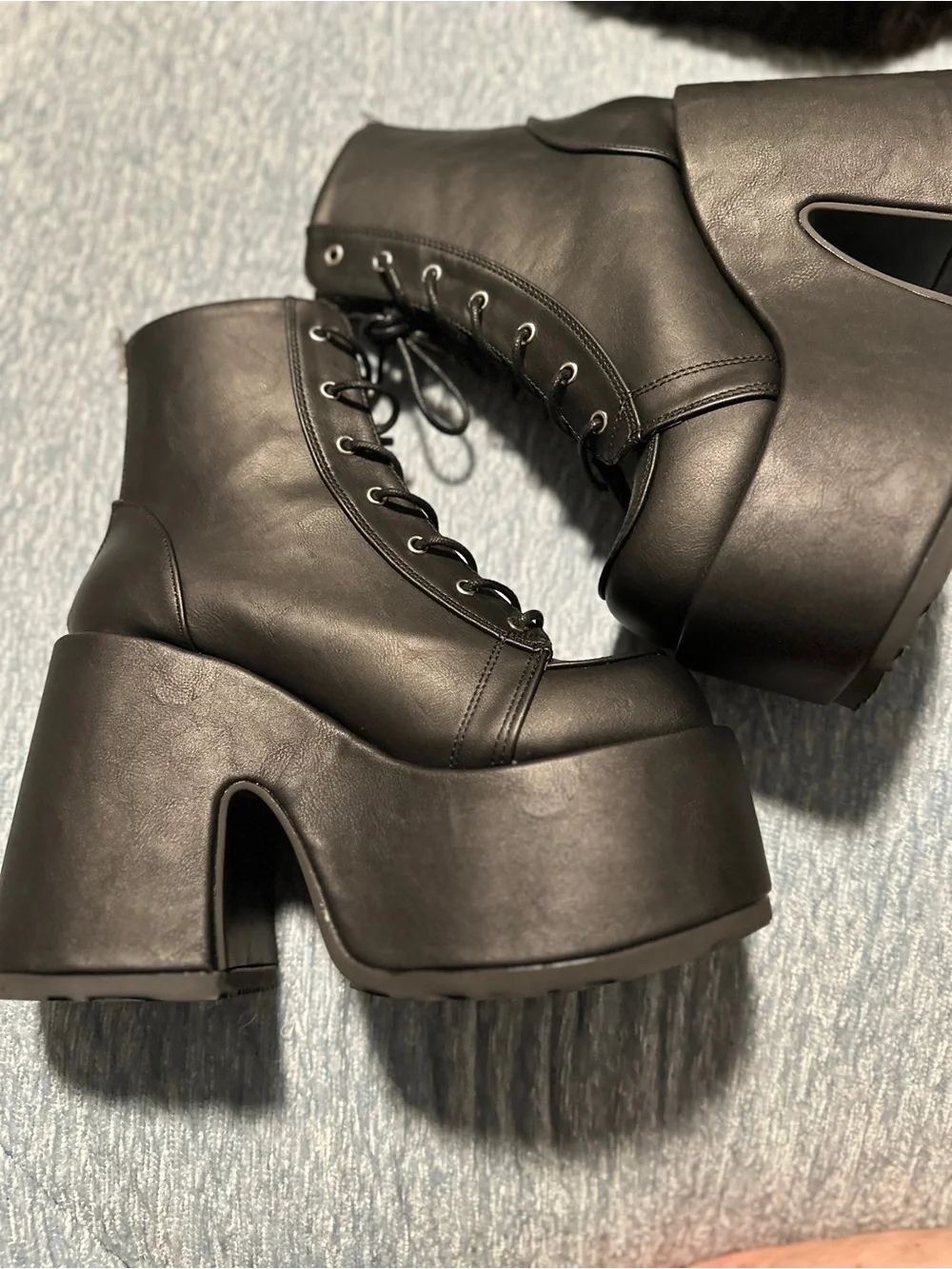 Demonia Camel 203 Vegan Leather NWOB